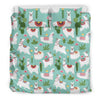 Llama with Cactus Themed Print Duvet Cover Bedding Set