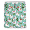 Llama with Cactus Themed Print Duvet Cover Bedding Set