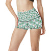 Llama with Cactus Themed Print High Waisted Spandex Shorts-JTAMIGO.COM