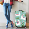 Llama With Cactus Themed Print Luggage Cover Protector