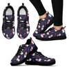 Llama With Candy Cane Themed Print Women Sneakers Shoes