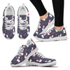 Llama With Candy Cane Themed Print Women Sneakers Shoes