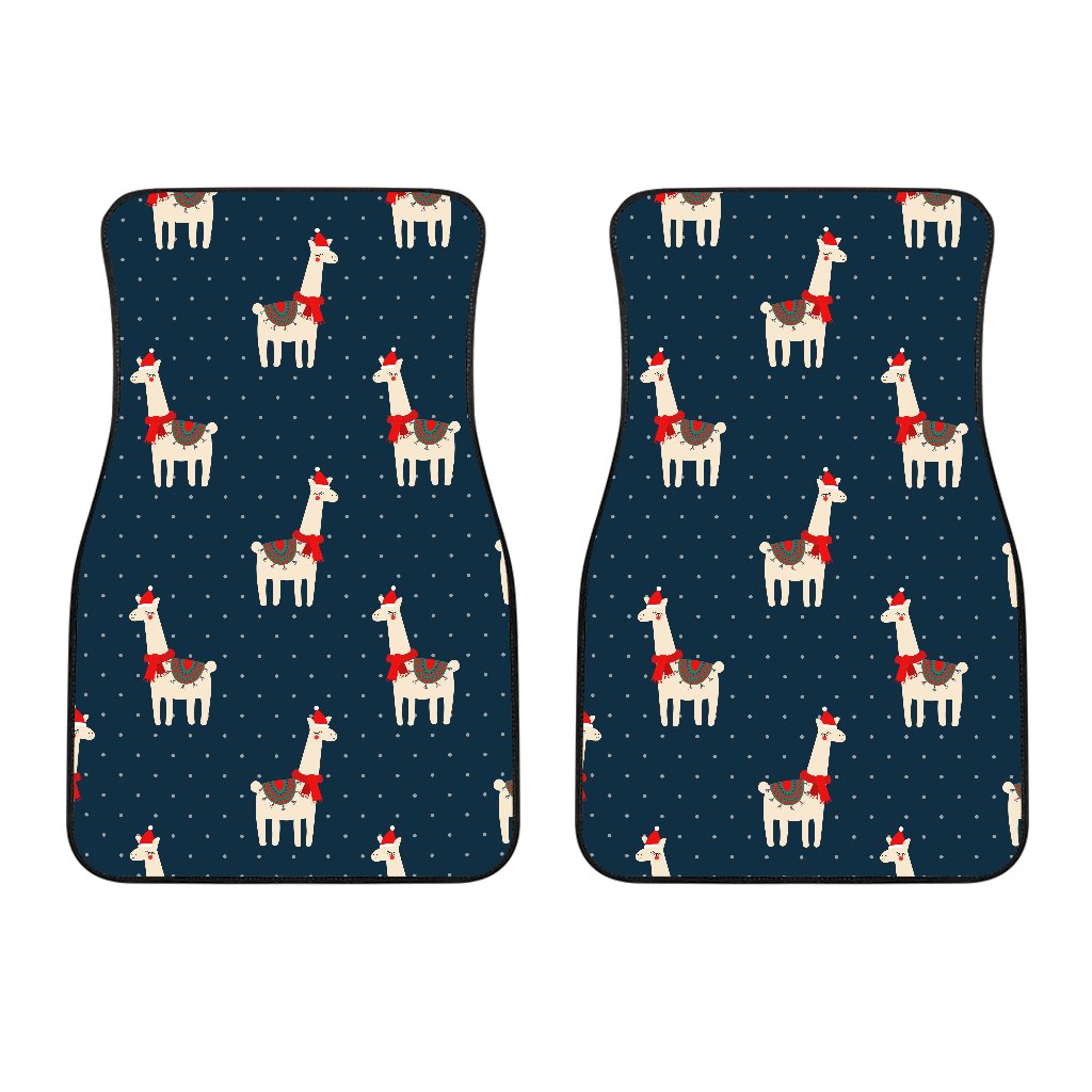 Llama with Polka Dot Themed Print Car Floor Mats