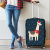 Llama With Polka Dot Themed Print Luggage Cover Protector