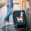 Llama With Polka Dot Themed Print Luggage Cover Protector