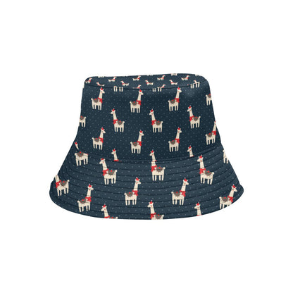 Llama with Polka Dot Themed Print Unisex Bucket Hat