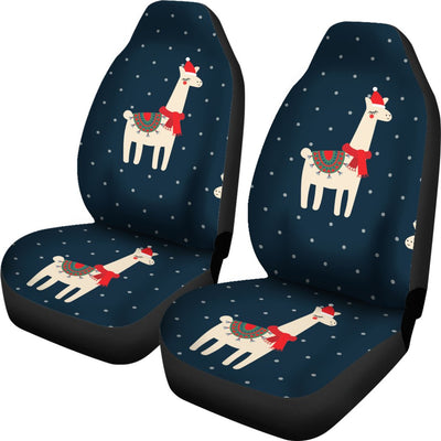 Llama with Polka Dot Themed Print Universal Fit Car Seat Covers