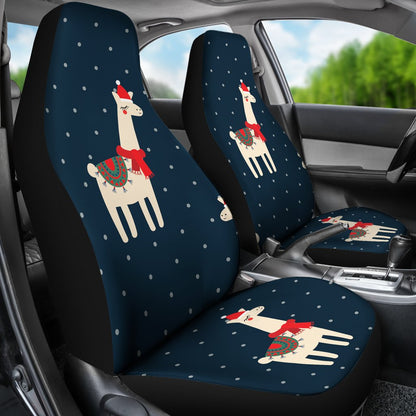 Llama with Polka Dot Themed Print Universal Fit Car Seat Covers