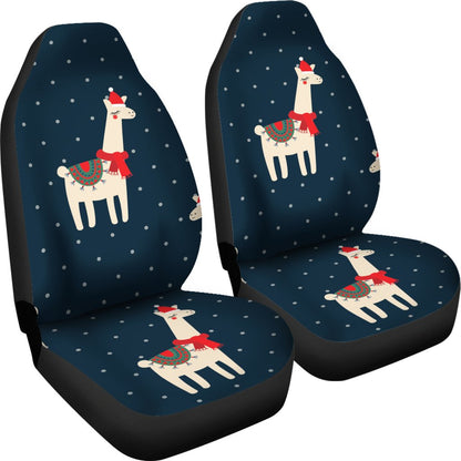 Llama with Polka Dot Themed Print Universal Fit Car Seat Covers