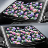 Lotus Flower Print Design Car Sun Shade For Windshield