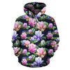 Lotus Flower Print Design Pullover Hoodie