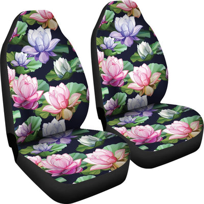 Lotus Flower Print Design Universal Fit Car Seat Covers