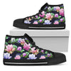 Lotus Flower Print Design Women High Top Shoes