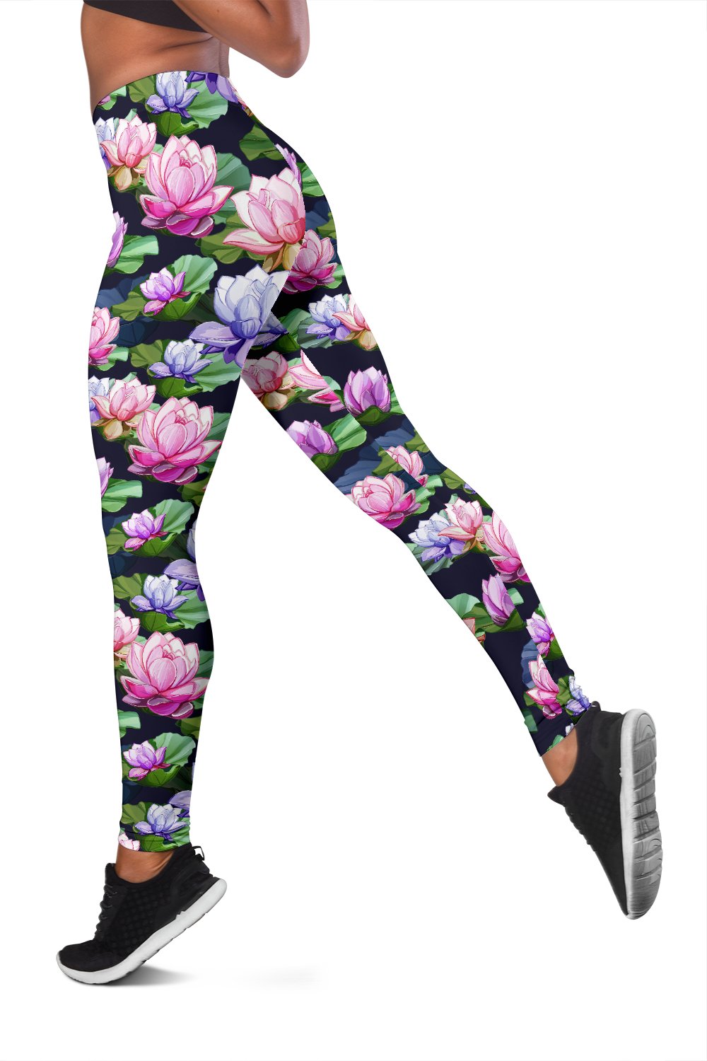 Lotus Flower Print Design Women Leggings