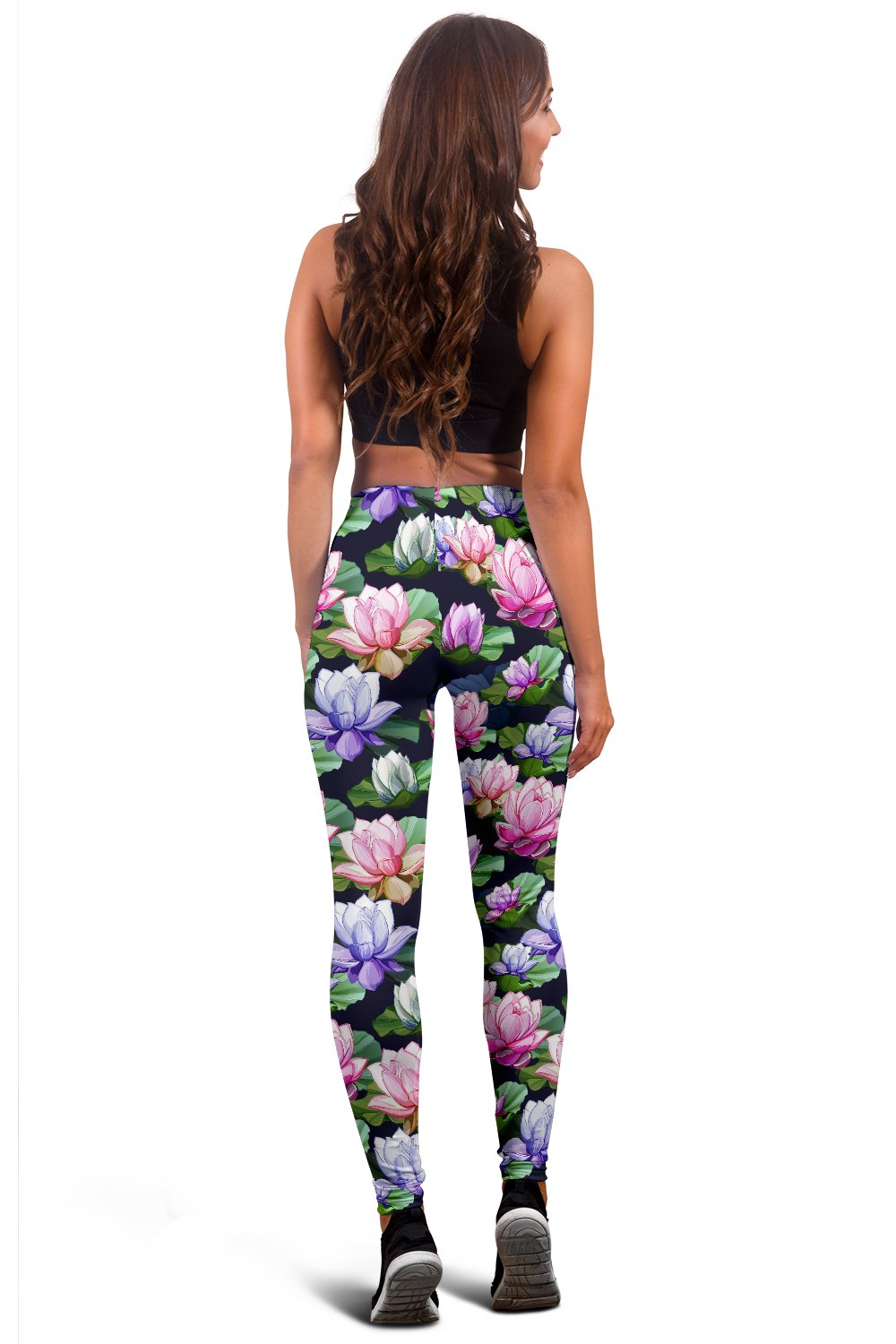 Lotus Flower Print Design Women Leggings