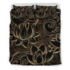 Lotus Gold Mandala Design Themed Duvet Cover Bedding Set
