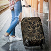 Lotus Gold Mandala Design Themed Luggage Cover Protector