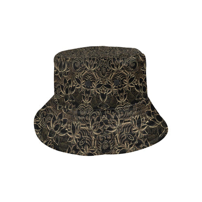 Lotus Gold Mandala Design Themed Unisex Bucket Hat