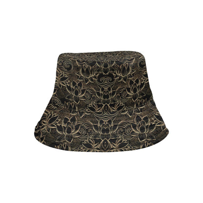 Lotus Gold Mandala Design Themed Unisex Bucket Hat