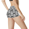 Lotus Mandala Print Pattern High Waisted Spandex Shorts-JTAMIGO.COM