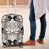 Lotus Mandala Print Pattern Luggage Cover Protector