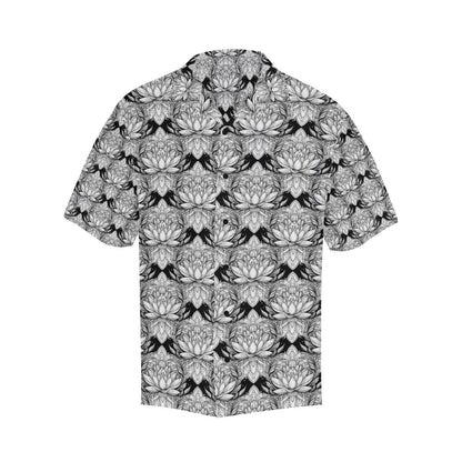 Lotus Mandala Print Pattern Men Aloha Hawaiian Shirt