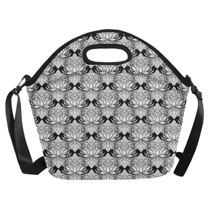Lotus Mandala Print Pattern Neoprene Lunch Bag (Model 1669)(Large)-JTAMIGO.COM