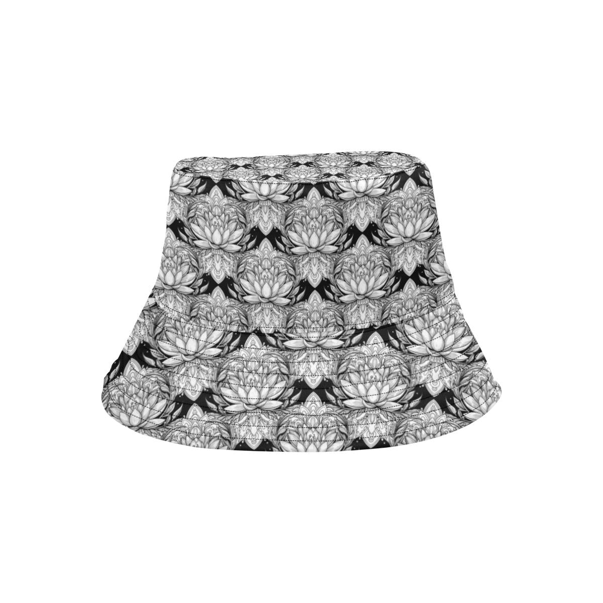 Lotus Mandala Print Pattern Unisex Bucket Hat