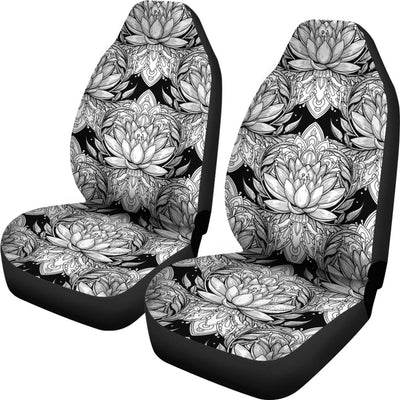 Lotus Mandala Print Pattern Universal Fit Car Seat Covers