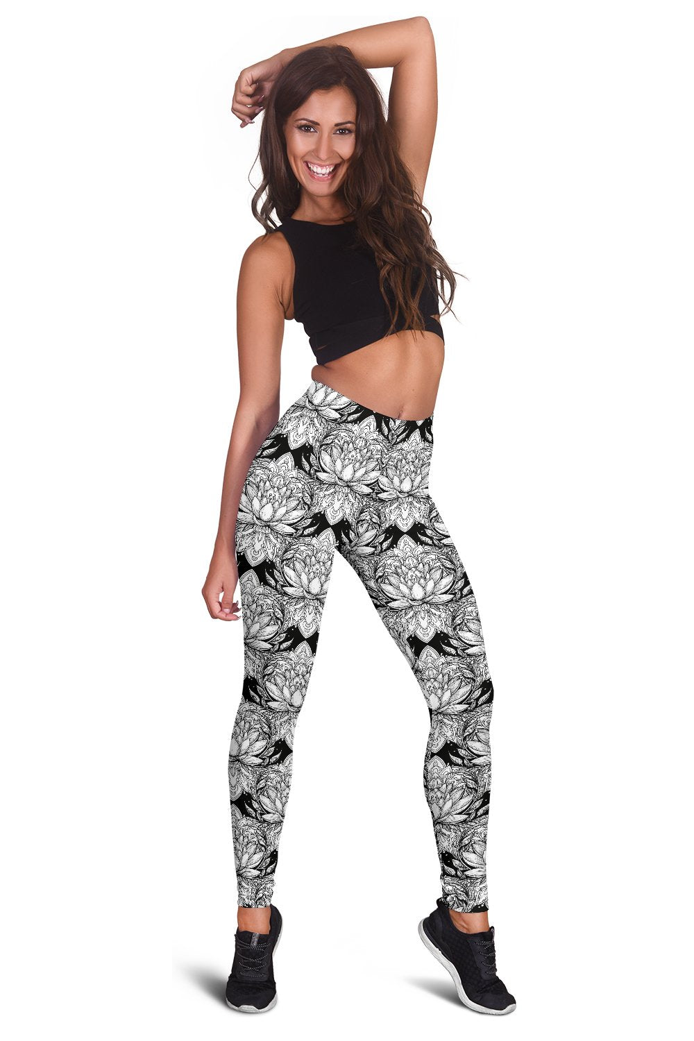 Lotus Mandala Print Pattern Women Leggings