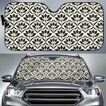 Lotus Pattern Print Car Sun Shade For Windshield
