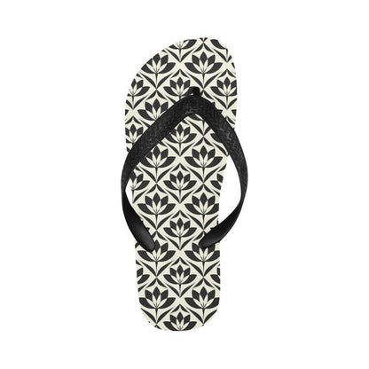 Lotus Pattern Print Flip Flops-JTAMIGO.COM