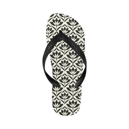 Lotus Pattern Print Flip Flops-JTAMIGO.COM