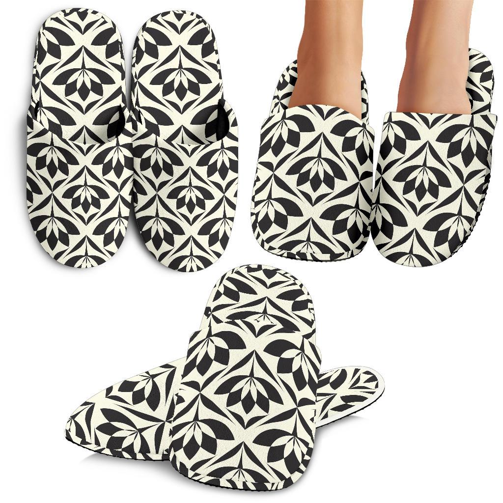 Lotus Pattern Print House Slippers