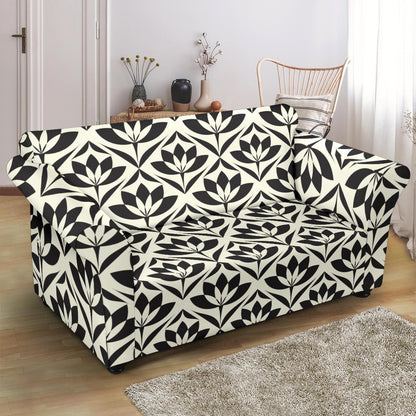 Lotus Pattern Print Loveseat Slipcover-JTAMIGO.COM