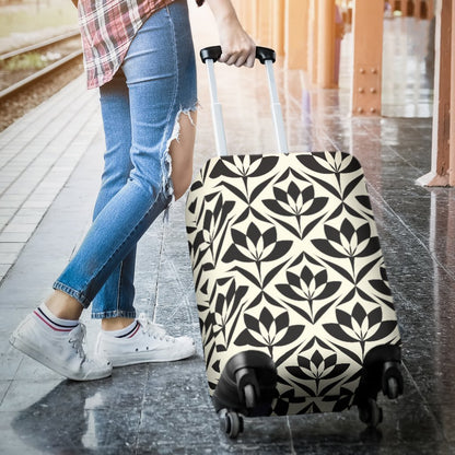 Lotus Pattern Print Luggage Cover Protector