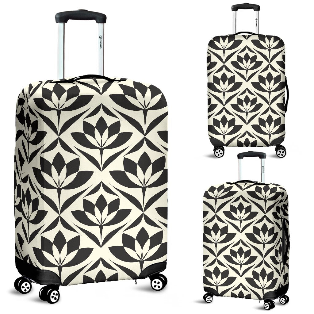 Lotus Pattern Print Luggage Cover Protector