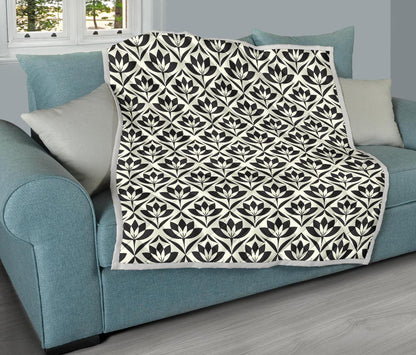 Lotus Pattern Print Premium Quilt-JTAMIGO.COM