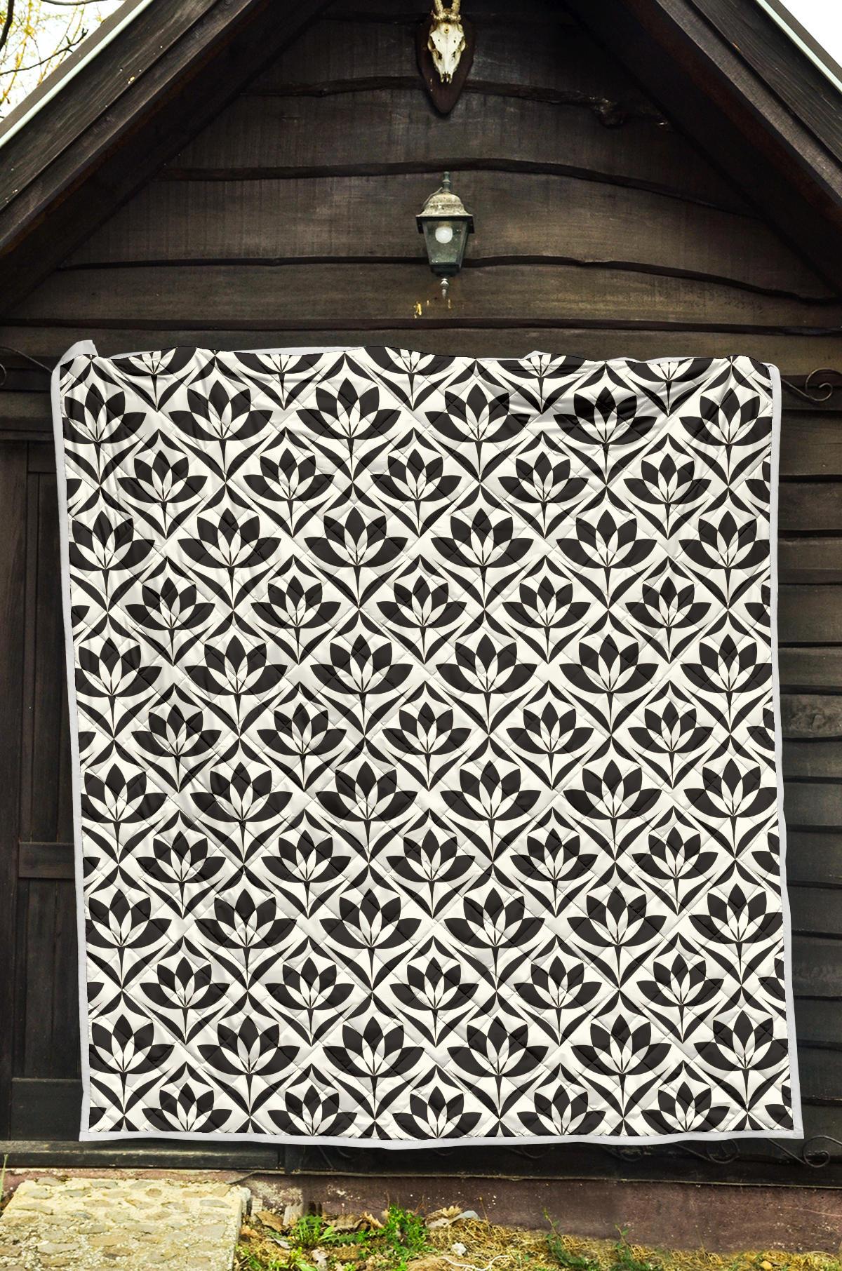 Lotus Pattern Print Premium Quilt-JTAMIGO.COM