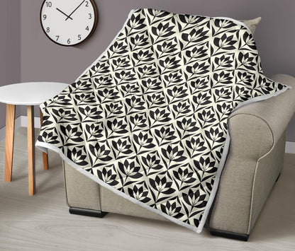 Lotus Pattern Print Premium Quilt-JTAMIGO.COM