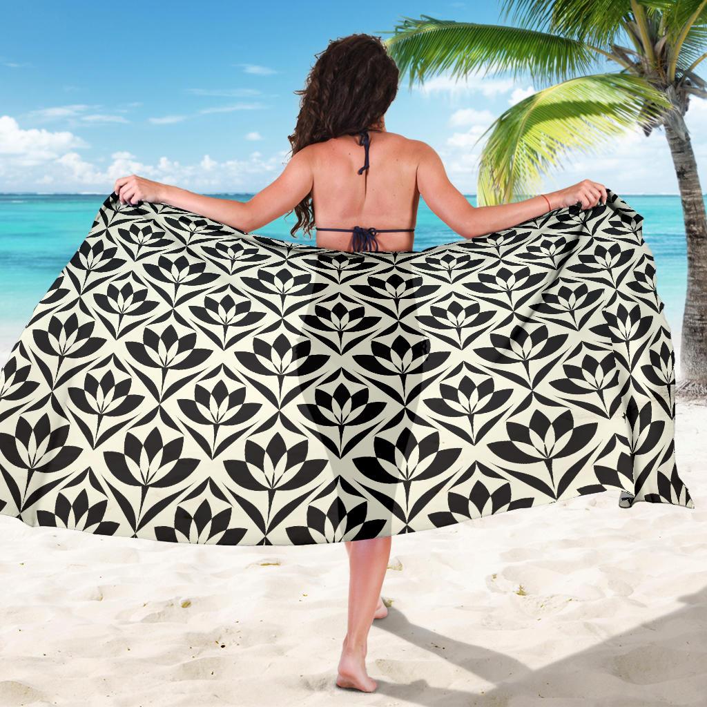 Lotus Pattern Print Sarong Pareo Wrap