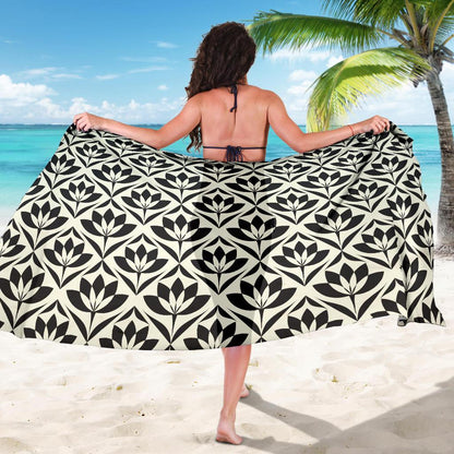 Lotus Pattern Print Sarong Pareo Wrap