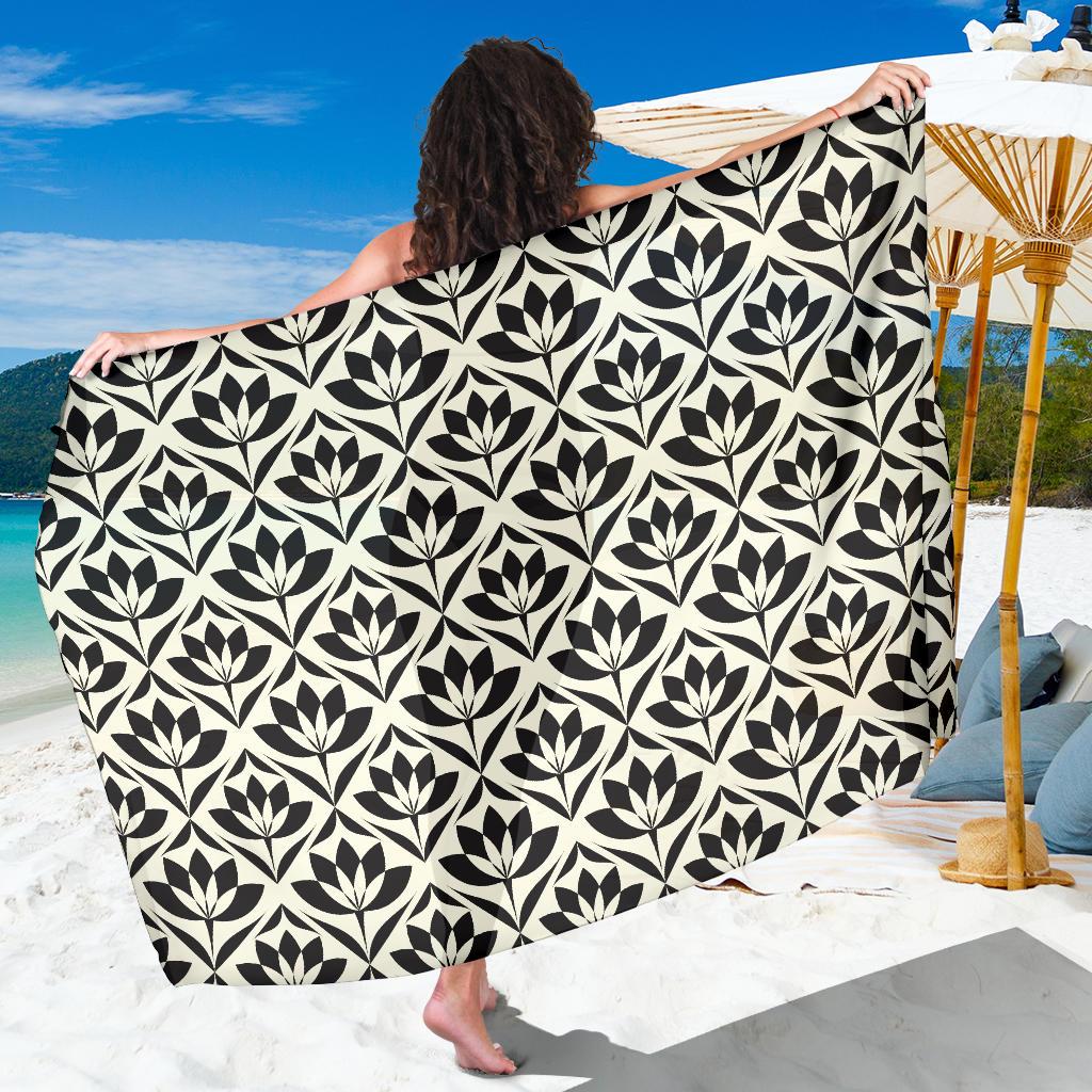Lotus Pattern Print Sarong Pareo Wrap