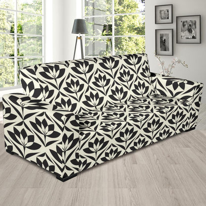 Lotus Pattern Print Sofa Slipcover-JTAMIGO.COM