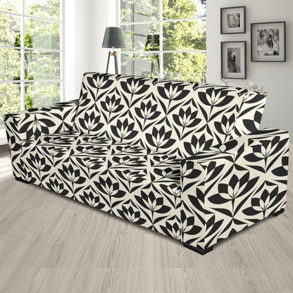Lotus Pattern Print Sofa Slipcover-JTAMIGO.COM