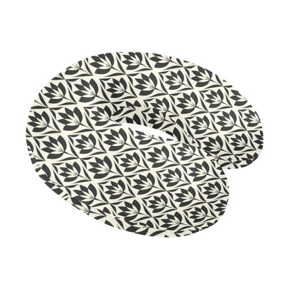 Lotus Pattern Print U-Shaped Travel Neck Pillow-JTAMIGO.COM