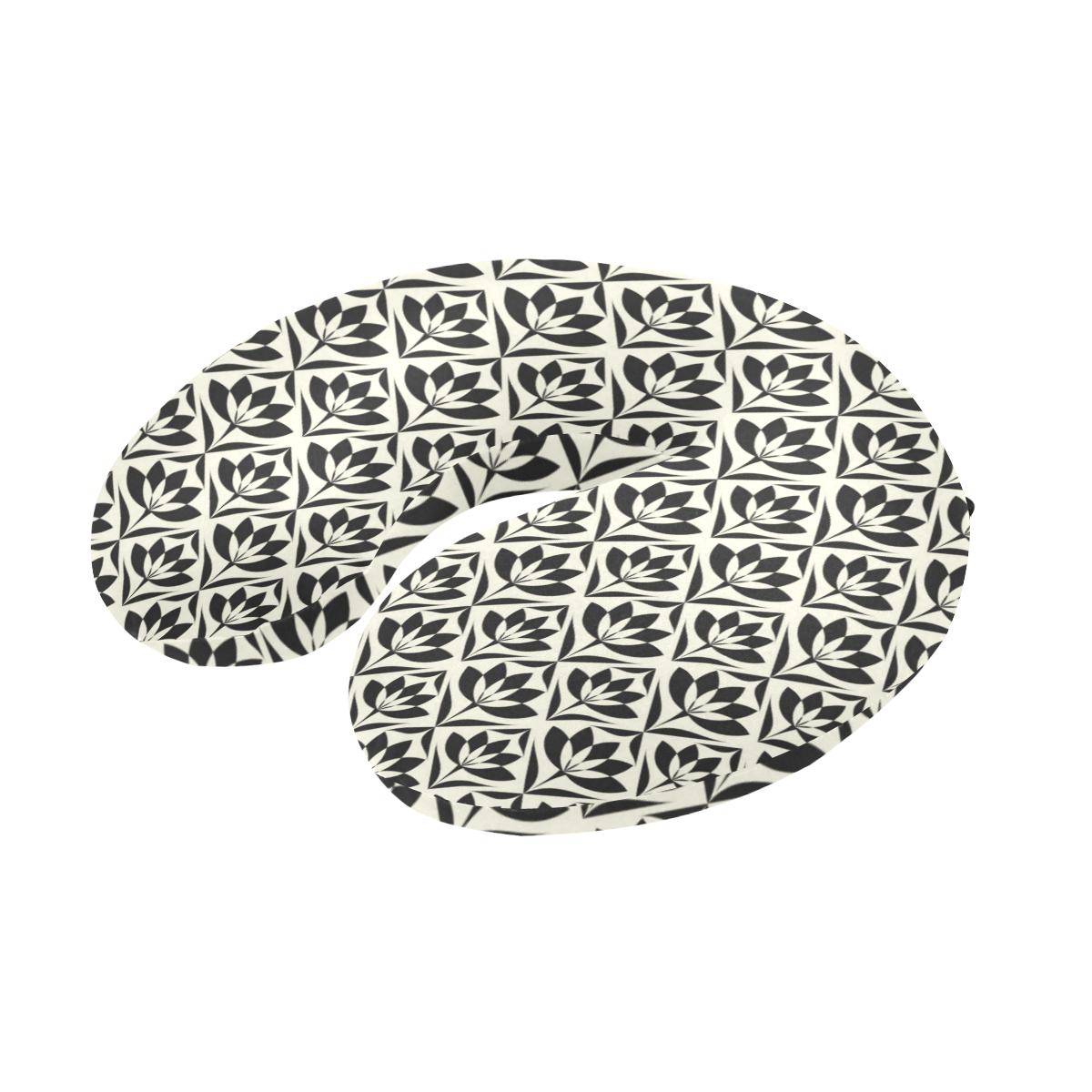 Lotus Pattern Print U-Shaped Travel Neck Pillow-JTAMIGO.COM