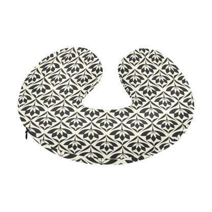 Lotus Pattern Print U-Shaped Travel Neck Pillow-JTAMIGO.COM