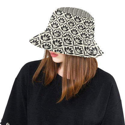 Lotus Pattern Print Unisex Bucket Hat