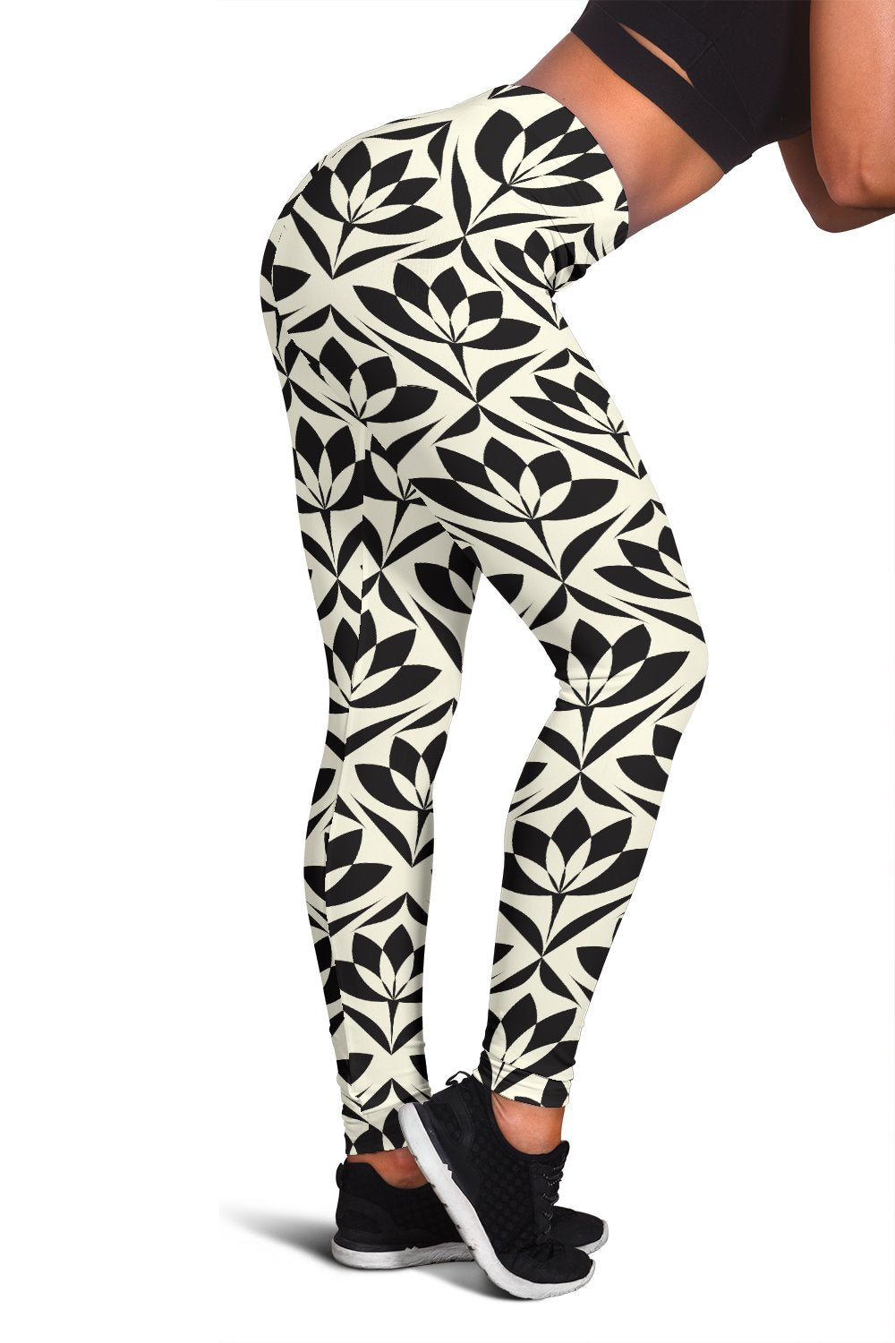 Lotus Pattern Print Women Leggings